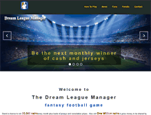 Tablet Screenshot of dreamleaguemanager.com